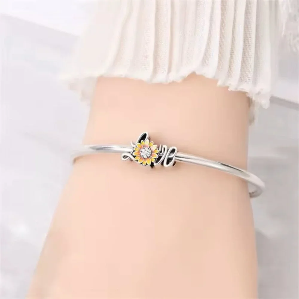 LOVE Sunflower Charm